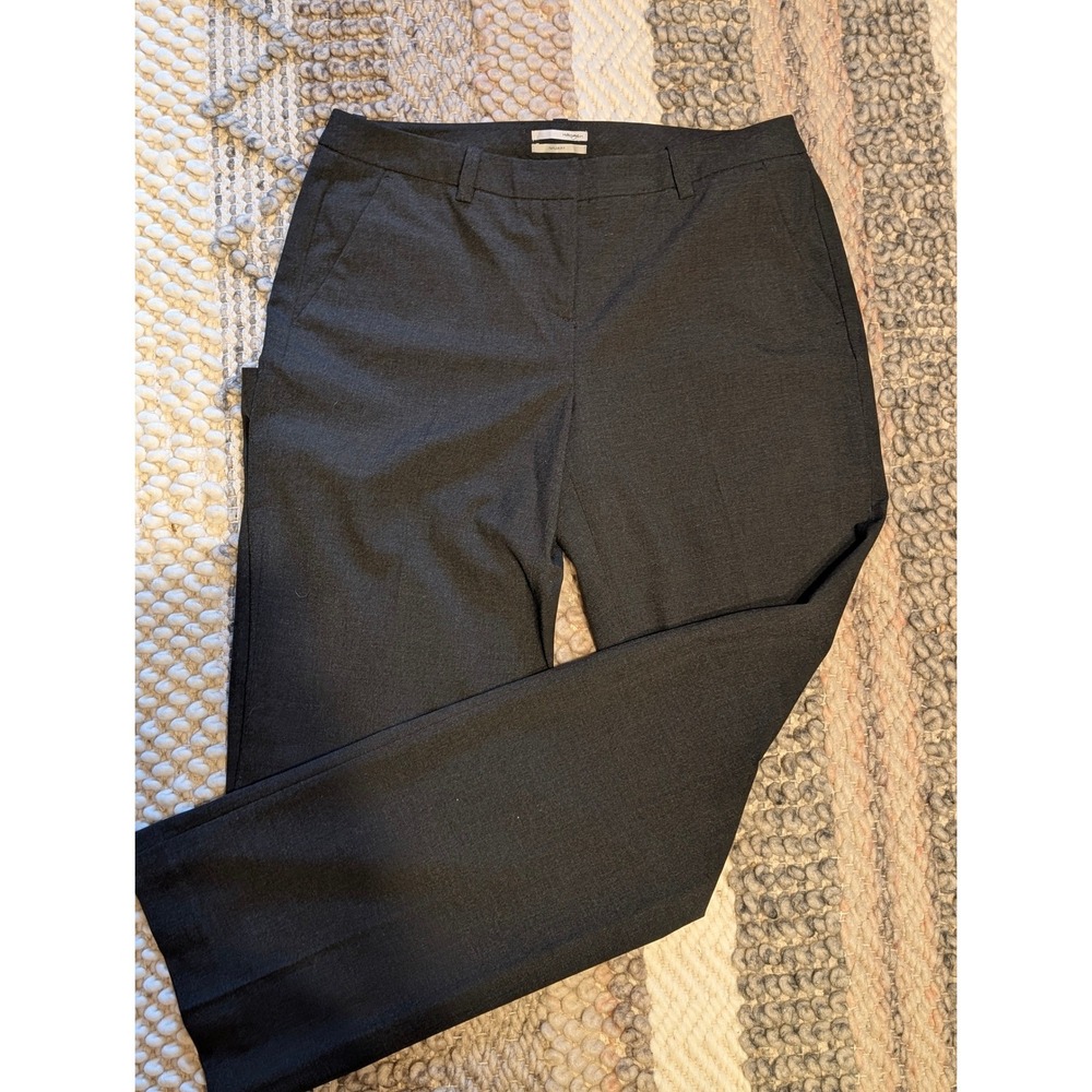 Halogen Taylor Fit Charcoal Gray Straight Leg Dress Pants Petite 6P Professional